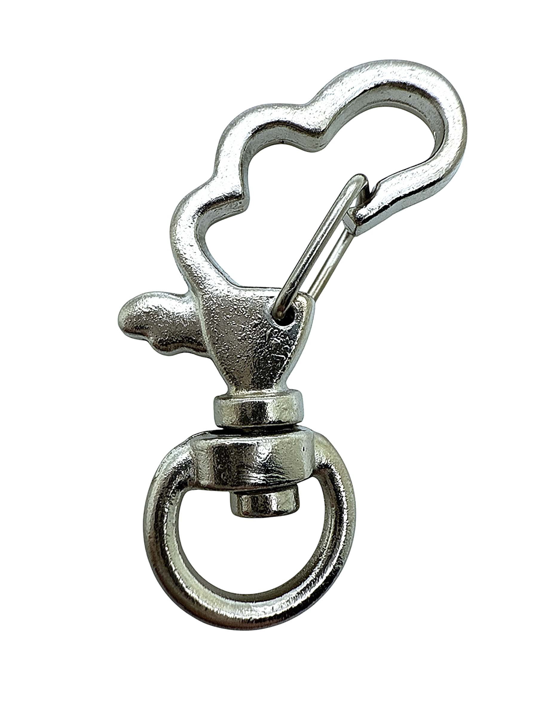 Pack of 100 Metal Cloud Shaped Spring Snap Keychain Clip Hanging Buckle Key Ring DIY Craft Key Chains Accessories