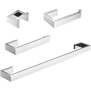 4 Piece Bathroom Accessories Set Stainless Steel Wall Mounted,Chrome Polish Finished