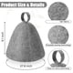 thumbnail image 3 of 6 st bastuhattar i filt, badhattar, huvudskydd, absorberande bastumössa för bastu, dusch, badrum, ångbastu A, 3 of 5