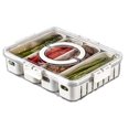 thumbnail image 1 of Snack Tray with Lid and Handle, Portable Box Snack Container Display Tray, 4 Partitions, 1 of 4