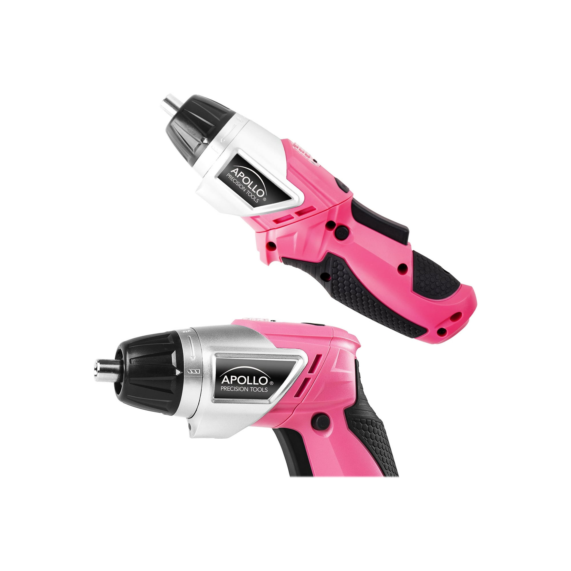 APOLLO TOOLS Lightweight High Power Pink Cordless Screwdriver Set Includes Rechargeable Screwdriver and 45 Piece Accessory Set in Carrying Case Pink Ribbon DT4944P Walmart