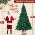 thumbnail image 5 of BSHAPPLUS 9 ft Pre-Decorated Christmas Tree with Pine Cones and Berrys,2800 Branch Tips,Artificial Holiday Xmas Tree with Metal Base,Green, 5 of 11