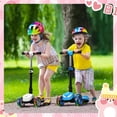 thumbnail image 7 of Rolldustry Electric Scooter for Kids 3-6 Years with Stickers, Foldable 3-Wheels Kid Escooter, LED-lit Wheels and Pedals, White, 7 of 7