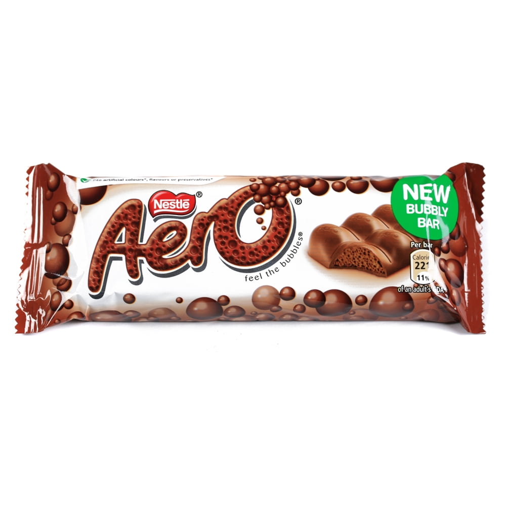 Nestle Aero Milk Chocolate Bar, 1.4oz (40g)