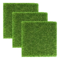 MERRYHAPY Artificial Grass for Model Making, Fake Grass Decor, Green Turf Mat, 3 Pieces for Crafts and Miniature Landscaping