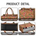 thumbnail image 4 of Pioneer Flower Floral Print Pattern Large Capacity Fashion Luxury Tote Handbag, Laptop Compatible Daily Work Bag, 15.7"x13"x5.1", 4 of 5