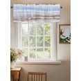 thumbnail image 2 of Marble Valances for Windows, Rod Pocket Kitchen Valance Curtains - Soft & Washable Small Window Treatment for Living Room,&nbsp;Bathroom, Abstract Blue Brown, 54x18inch, 2 of 9