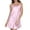 Pink, variant on Pajamas for Women Satin Silk Sleeveless Long Nightshirt Nightgown Soft Solid Color Loungewear Casual Slim Fit Pink XXL Sleepwear Night Dress