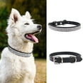 thumbnail image 2 of Dog Collar Glitter Rhinestone Adjustable Faux Leather Puppy Collar Pet Traction Tool, 2 of 7