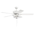 thumbnail image 5 of Craftmade  52" Pro Plus 101 Ceiling Fan - 52 White/Polished Nickel w/ White/Washed Oak Blades, 5 of 13