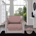 thumbnail image 2 of Housse de Canapé Réversible Protecteur de Meubles avec Sangles Élastiques pour Animaux Enfants Chien Chat (Fauteuil, Rose/beige), 2 of 7