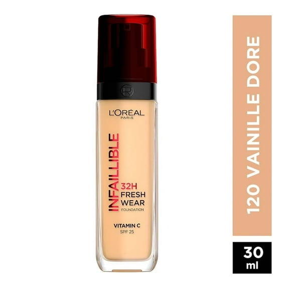 Base de maquillaje L'Oréal Infallible 32h fresh wear 120 vainille 30 ml