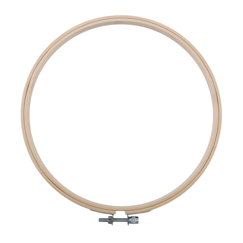 8 Pieces 8 Inch Wooden Round Embroidery Hoops Adjustable Bamboo Circle Hoop Ring Bulk Wholesale for Art Craft Handy Sewing