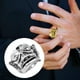 thumbnail image 3 of Anillos De Plata Esterlina Anillo Abierto Retro Cubierta De La Cara Anillo De Estilo Anillo Ajustable Para Hombres Dama Moda Noticed AP007233-01, 3 of 6