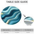 thumbnail image 6 of Blue Gold Marble Pattern Round Fitted Tablecloth with Elastic Edge,Dining Table Cover Waterproof,Outdoor Round Tablecloth for Camping,Dining,Indoor and Outdoor, 6 of 7