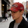 thumbnail image 6 of 250th Anniversary Distressed Denim Baseball Cap Embroidered Patriotic Adjustable, 6 of 7