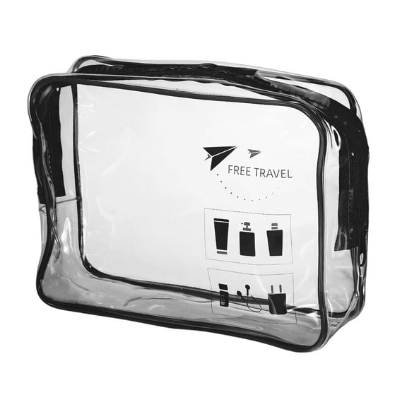 1pc Women Waterproof Travel Makeup Bag for Vacation Camping Bathing Gym Black