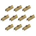 thumbnail image 1 of 100uds Cinta Engarce Abrazadera Extremos, 16mm Marcador Pellizco Cable Extremo Cierres para Bricolaje Artesanía Fabricación, Bronce Tono, 1 of 7