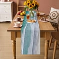 thumbnail image 2 of Dark Teal Beach Table Runner 72 Inches, Summer Sea Waves Coastal Nautical Bed Runner Dresser Scarves Tabletop for Indoor Outdoor Parties/Ceremony/Banquet, 14" x 72", 2 of 8