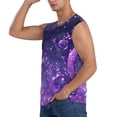 thumbnail image 3 of Fotbe Purple Bubble Abstract Art Men's Camiseta sin Mangas Estampada para Hombres, Playera Casual para Gimnasio, Entrenamiento, Playa-Large, 3 of 7