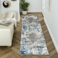 thumbnail image 4 of Luxe Weavers Euston Collection Abstract Area Rug 7680 Dark Blue, Light Blue 2x7, 4 of 9