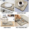 thumbnail image 4 of Efficient Coffee Drying Mat Highly Absorbent Diatom Mud, Large Dish Drying Easy to Clean, Perfect Kitchen, 19.5x12in, 4 of 7