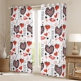 thumbnail image 2 of Homewish Female Women Adults Love Heart Print Black Out Curtains,Happy Valentine'S Day Curtains Pack of 2 (42x63 Each),Animal Cheetah Leopard Print Bedroom Curtains,Microfiber Bedroom Decor, 2 of 6