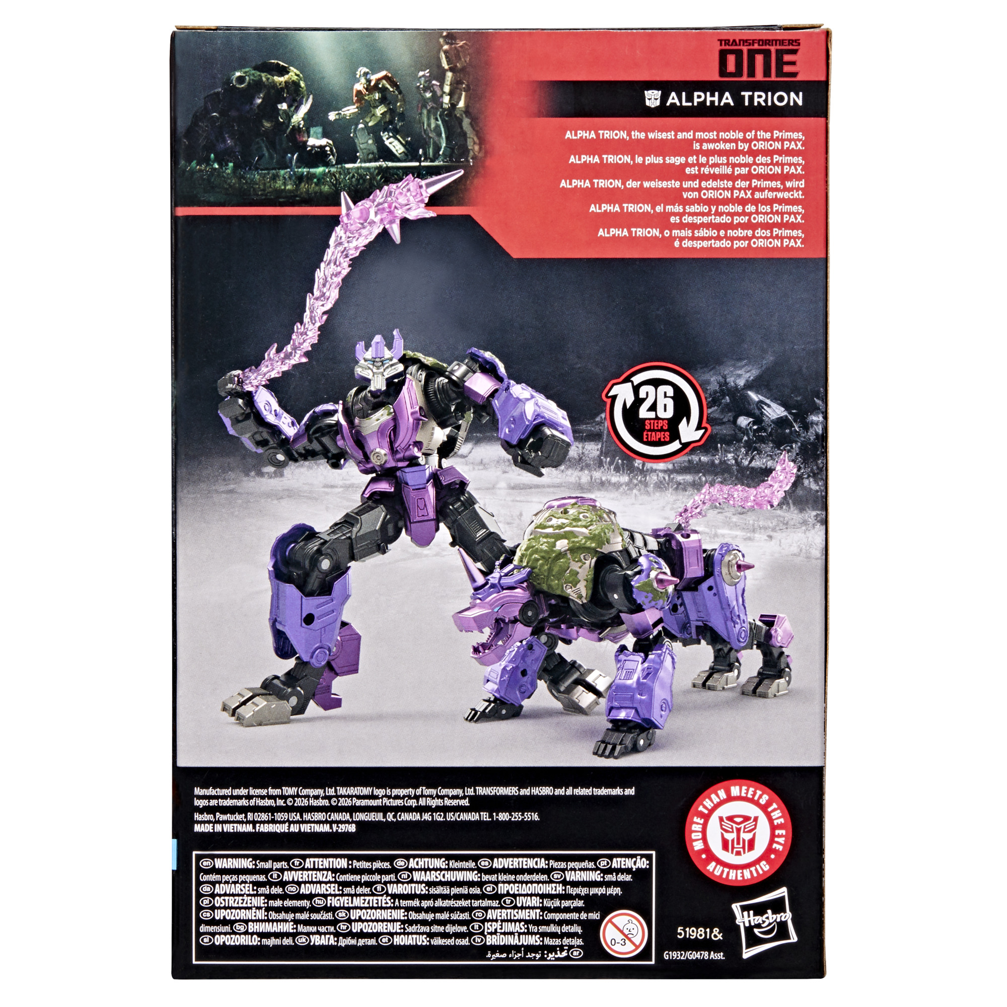 Transformers One Studio Series Voyager Class Alpha Trion Action Figure
