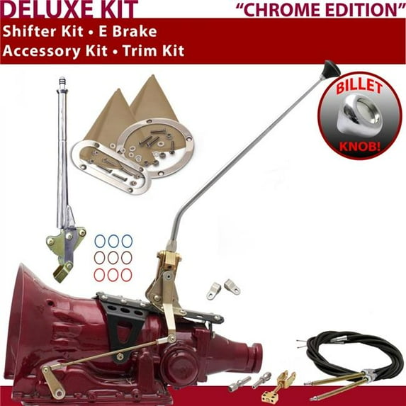 American Shifter TH200 Shifter Kit Chrome 16 in. E Brake Cable Clevis Trim Kit for F33F3