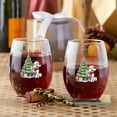 thumbnail image 3 of Merry Christmas and Happy New Year Santa Bichon Frise Holiday Xmas Winter 2025 15oz Stemless Wine Glass Mug Bichons Dog Lovers Gifts Idea Wine Glasses Cup - 00024, 3 of 5