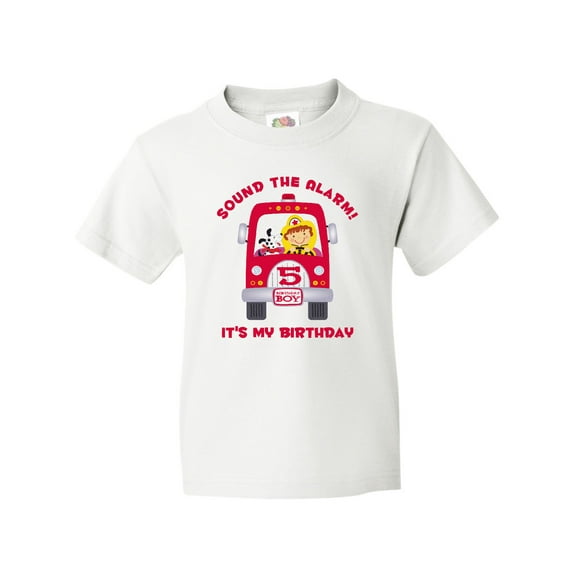 Inktastic Fire Truck 5th Birthday Boy Youth T-Shirt