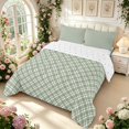 thumbnail image 2 of Manfei Classic Plaid Queen Comforter Set,Vintage Checkered Comforter Sets Queen,Gray Green,Reversible,3pcs,1 Comforter and 2 Pillowcases,3pcs,1 Comforter and 2 Pillowcases, 2 of 7