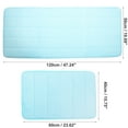 thumbnail image 2 of Unique Bargains 2 Pcs Memory Foam Bathroom Mat Non Slip Soft Bath Mats Rugs Machine Washable Blue 40x60cm+50x120cm, 2 of 6