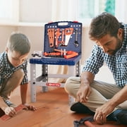 Kids Tool Bench Set Toy with Electric Drill and Realistic Tool, Pretend Play Construction Workbench Toys for Toddlers, Build a Kids Tool Workshop Set for Boys and Girls