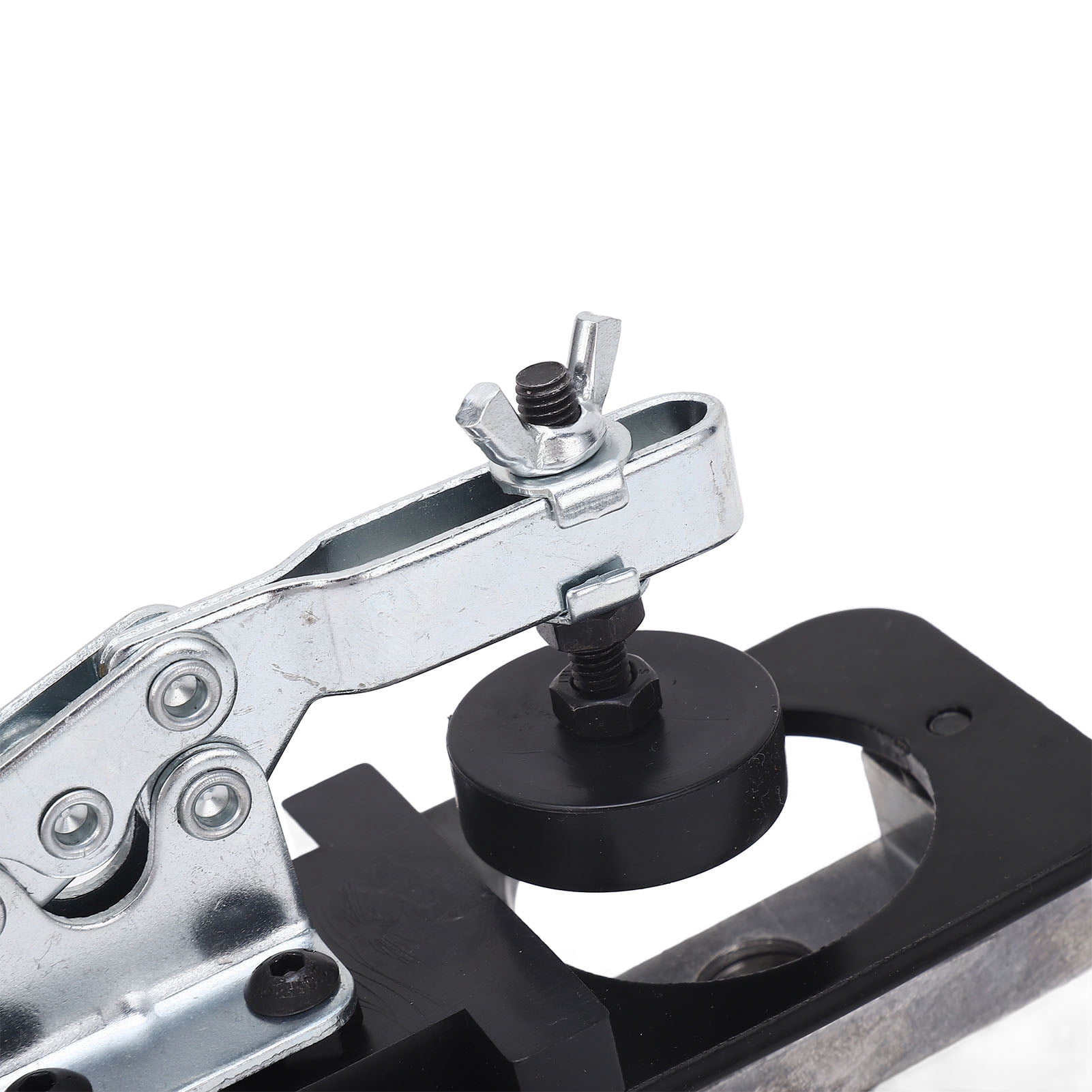 Rupoun Concealed Door Hinge Jig 35mm Aluminum Alloy Adjustable Double Cleat Hole Drilling Tool Set for Woodworking Cabinet Installation Includes Hex Wrench Limit Ring & Drill Bits (1.38 lbs / 626 g)