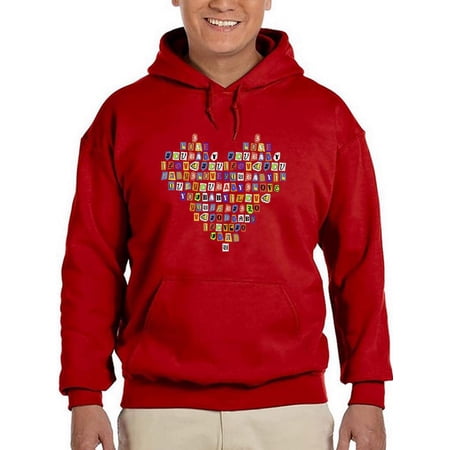 I Love You Baby Heart Hoodie Men -Image by Shutterstock Male x-Large