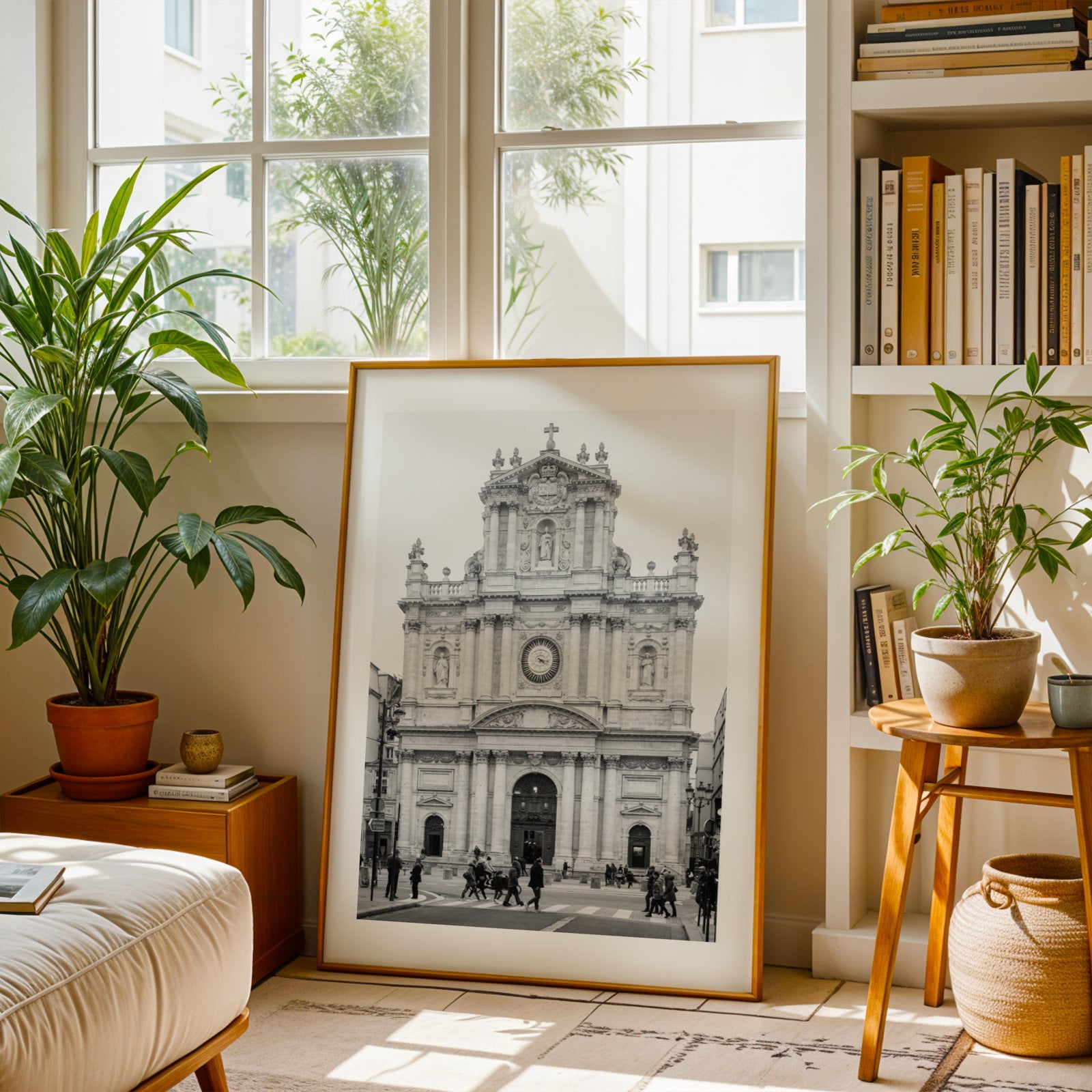 Eglise Saint-Paul-Saint-Louis B&W - Paris Île-de-France France Photography Unframed Wall Art Print 24 x 36 inches