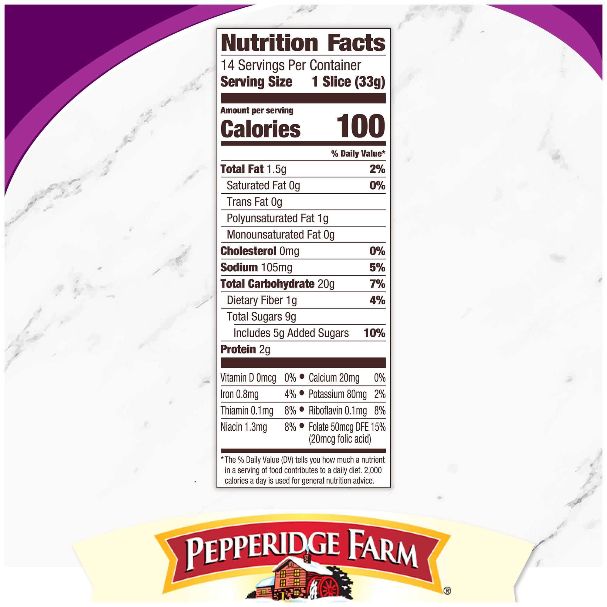 3x- Pepperidge Farm Raisin Cinnamon Swirl Breakfast Bread, 16 oz Loaf