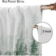 thumbnail image 5 of Forest Tree Curtain, Dark Green Pine Coniferou Trees Forest Watercolor Design Room Darkening Door Window Rod Pocket Curtain for Bedroom Living Room 42x84in, 5 of 6