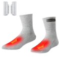 thumbnail image 1 of par de calcetines calefactores eléctricos para hombres y mujeres, calcetines térmicos cálidos extraíbles y lavables, calentadores de pies recargables con banco de energía de 2500 mAh, 1 of 8