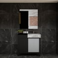 thumbnail image 3 of Zilara 36 in W x 22 in D Black and Grey Bath Vanity and Castle Grey Marble Top, 3 of 12