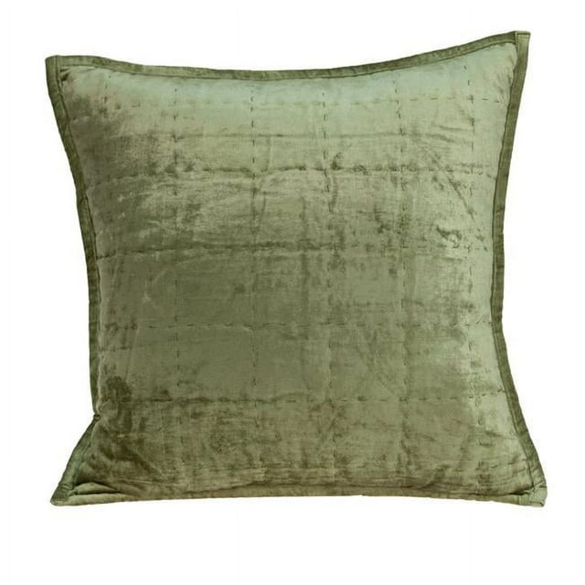 Parkland Collection PILE11178P Housse de Coussin Carrée Pilas Olive Transitionnelle avec Insert en Poly - 20 x 20 x 7 Po.