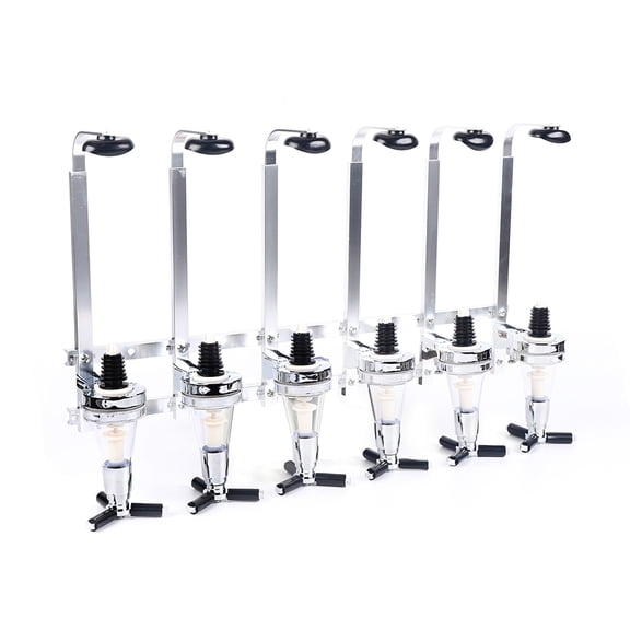 Dwellnix 4 or 6-Head Liquor Dispenser, Aluminum Alloy Shelf with Food Grade ABS Plastic Measuring Cup, 30ml Quantitative Pour, Perfect for Home Bars and Party Mixes