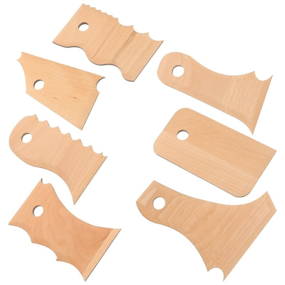 OFFIGAM Clay Tool 7Pcs Set for Pottery Sculpting and Forming by Ceramic Enthusiasts Khaki