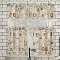 thumbnail image 2 of No. 918 Bristol Coffee Shop Semi-Sheer Rod Pocket Kitchen Curtains, 54"x36", Curtain Sets, Off-White, 2 of 5