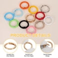 thumbnail image 3 of Uxcell Metal Spring O Ring, Clips de Carabineros, Hebillas de Llaveros 24mm / 0.94 pulgadas & 20 Pcs & Dorado, 3 of 6