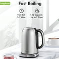 thumbnail image 6 of LONGDEEM Electric Kettle with Temp Control, 5 Presets & Keep Warm, 1.7L/1500W Stainless Steel, Silver, 6 of 8