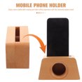 thumbnail image 3 of ColoMX Soporte de madera para teléfono móvil con ranura para amplificador Soporte trapezoidal para teléfono móvil de madera para un sonido más claro Soporte multifuncional para teléfonos, 3 of 7