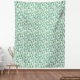 thumbnail image 4 of Ambesonne Green Xmas Fabric by the Yard Upholstery, Winter Pine Trees Snow, 5 Yards, Brown White Pale Blue, 4 of 5