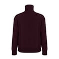 thumbnail image 4 of Sweaters For Women Zip Long Sleeve Loose Fit Pullover Sweater with Half Zip Design for Easy Wear and Modern Fashion,Dark Purple,L, 4 of 7
